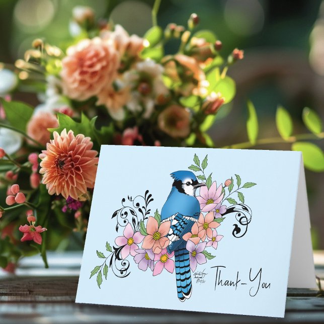 Tarjeta De Agradecimiento Flores de la Primavera de Jay Azul (Subido por el creador)