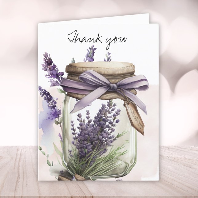 Tarjeta De Agradecimiento Flores de lavanda en Jar (Subido por el creador)