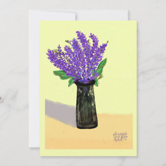 Tarjeta De Agradecimiento Flores de lavanda vibrantes, inspiradas en la natu