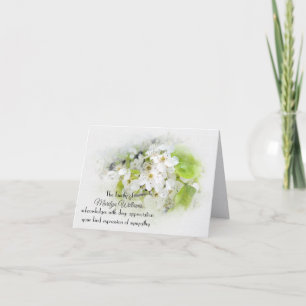 Tarjeta De Agradecimiento Flores de Manzano Simpatía Gracias