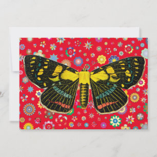 Tarjeta De Agradecimiento flores de mariposa naturaleza vida silvestre arte