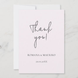 Tarjeta De Agradecimiento Flores de melocotón artísticas arte de acuarela