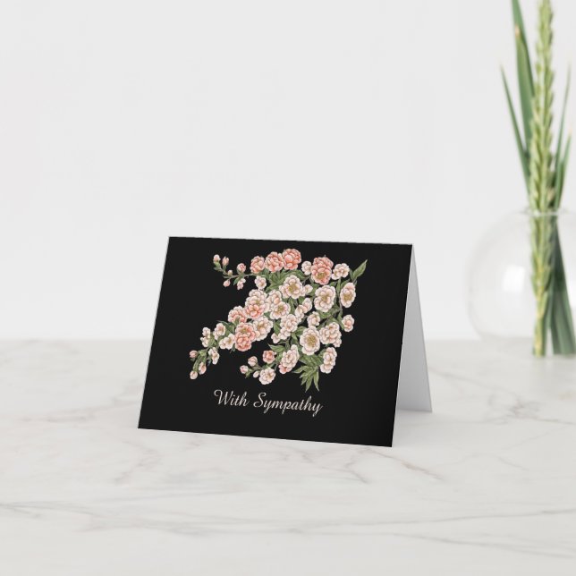 Tarjeta De Agradecimiento Flores de melocotón fantásticas (Anverso)