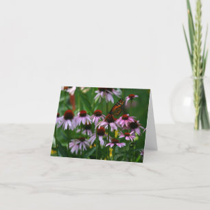 Tarjeta De Agradecimiento Flores de monarca y cono