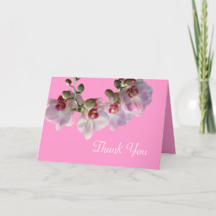 Tarjeta De Agradecimiento flores de orquídea rosa bonito, gracias