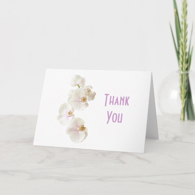 Tarjeta De Agradecimiento Flores de orquídeas (Anverso)