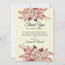 Flores de Otoño Rústicas sobre Fondo de Acuarela C