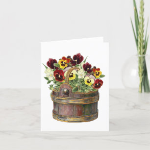 Tarjeta De Agradecimiento Flores de Pansies