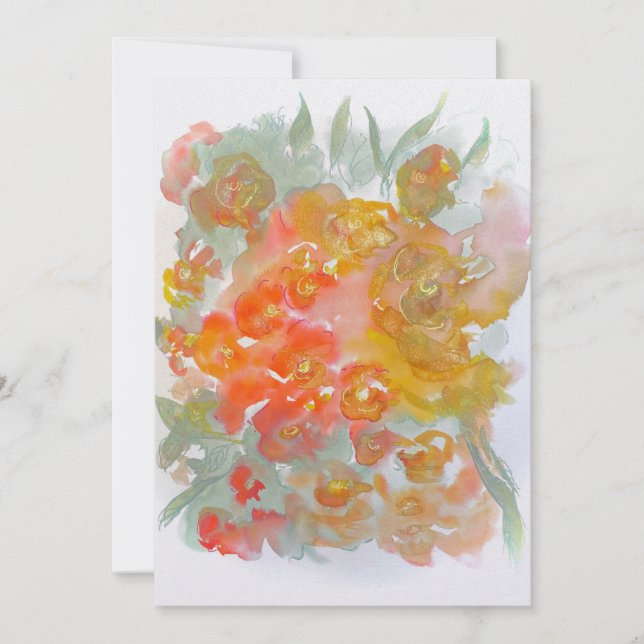 Tarjeta De Agradecimiento Flores de primavera (Anverso)