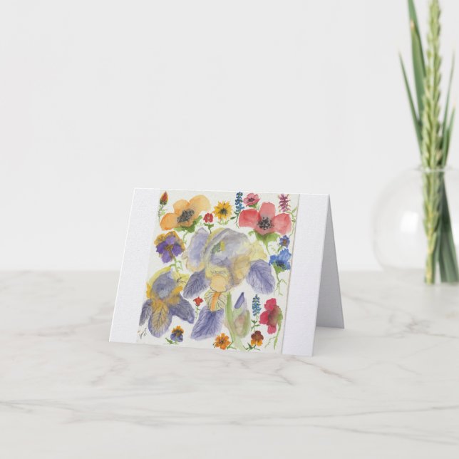 Tarjeta De Agradecimiento Flores de Primavera (Anverso)