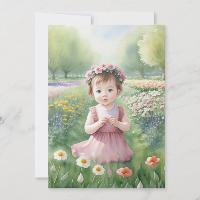 Tarjeta De Agradecimiento Flores de primavera (Anverso)