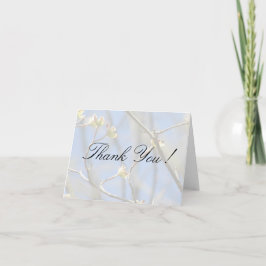 Tarjeta De Agradecimiento Flores de primavera en blanco dentro gracias