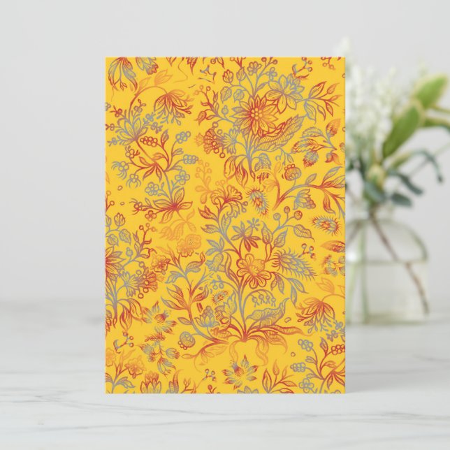 Tarjeta De Agradecimiento Flores decorativas 16 (Anverso de pie)