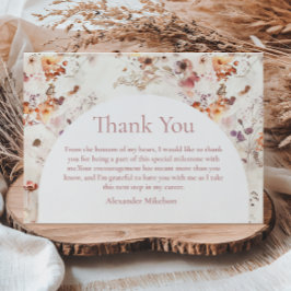 Tarjeta De Agradecimiento Flores delicadas de primavera Graduación
