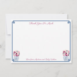 Tarjeta De Agradecimiento Flores elegantes de otoño Orquídeas Rosas Ducha de