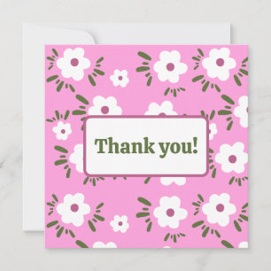 Tarjeta De Agradecimiento Flores Felices