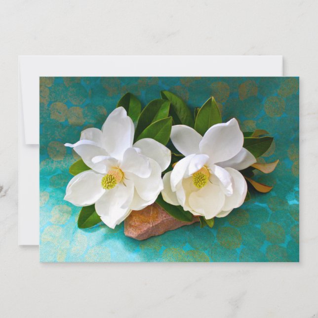 Tarjeta De Agradecimiento Flores | Flor de Magnolia (Anverso)
