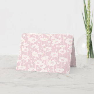 Tarjeta De Agradecimiento Flores Frescas | Neutro - Rosa Rubor