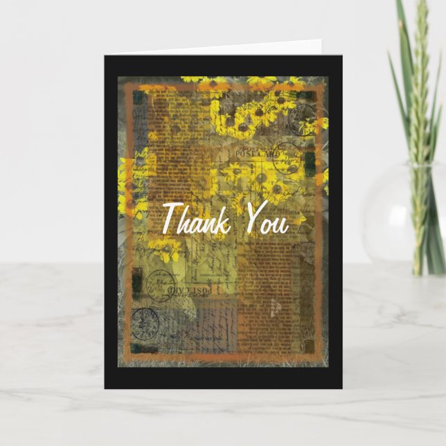 Tarjeta De Agradecimiento Flores, Gracias (Anverso)