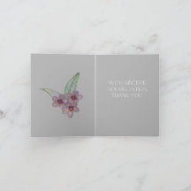 Tarjeta de agradecimiento - Flores grises