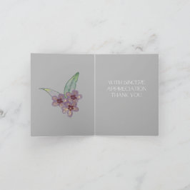 Tarjeta de agradecimiento - Flores grises