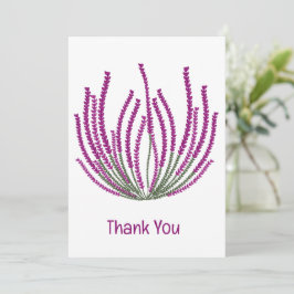 Tarjeta De Agradecimiento Flores Heather