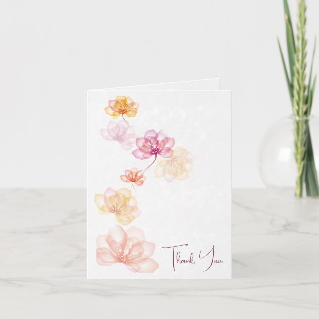 Tarjeta De Agradecimiento Flores Iirlandesas Por Solidaridad Gracias (Anverso)