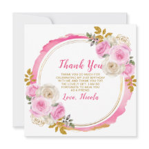 Flores lujosas rosa y doradas elegantes Cumpleaños