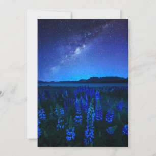 Tarjeta De Agradecimiento Flores   Lupinas floreciendo en el Lago Tekapo de 