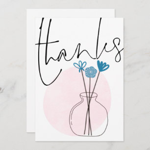 Tarjeta De Agradecimiento Flores molidas mínimas gracias al código de barras