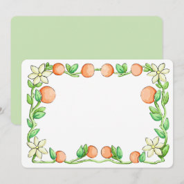 Tarjeta De Agradecimiento Flores naranjas