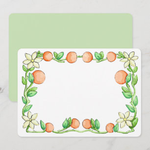 Tarjeta De Agradecimiento Flores naranjas