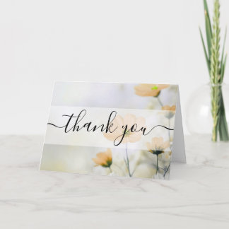 Tarjeta De Agradecimiento Flores Naranjas Pequeñas Personalizadas Sencillas 