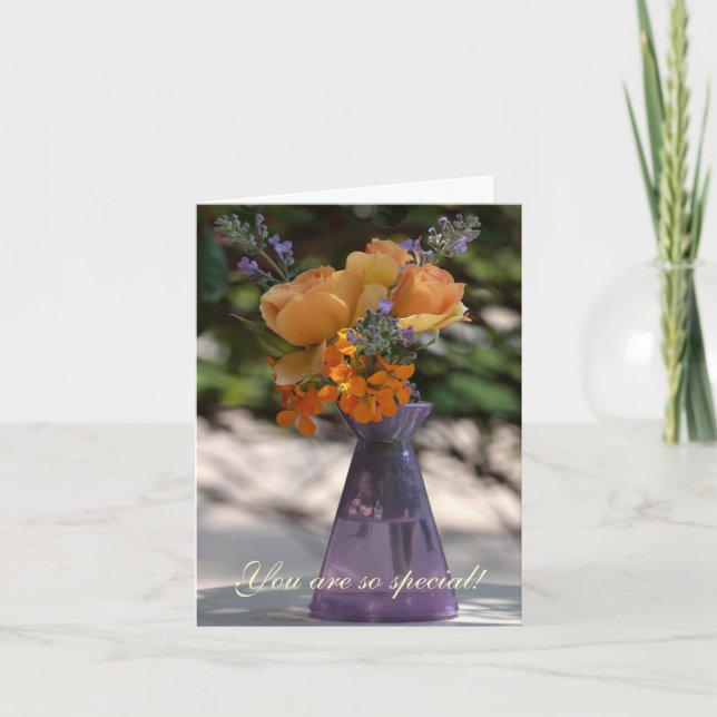 Tarjeta De Agradecimiento Flores para Debbie (Anverso)