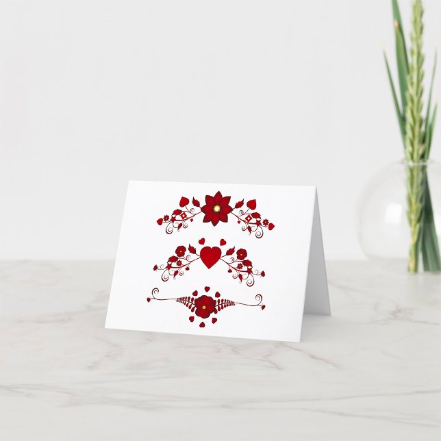 Tarjeta De Agradecimiento Flores Rojas (Subido por el creador)