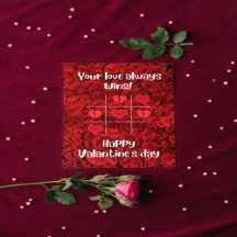 Flores rojas nuestro amor el día de Valantine Grac