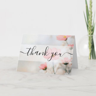 Tarjeta De Agradecimiento Flores rojas suaves personalizadas gracias