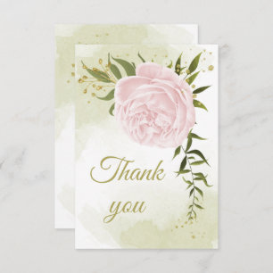 Tarjeta De Agradecimiento flores rosa bonito vegetación botánica