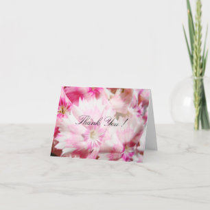 Tarjeta De Agradecimiento Flores Rosa Gracias Cartas