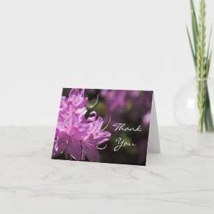 Tarjeta De Agradecimiento Flores rosadas de rododendros Gracias