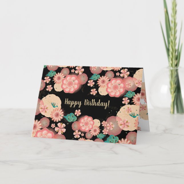 Tarjeta De Agradecimiento Flores rosadas hermosas del jardín de los (Anverso)