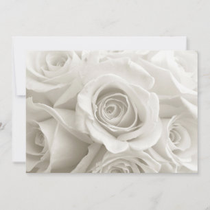 Tarjeta De Agradecimiento Flores Rosas blancas