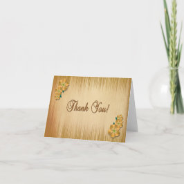 Tarjeta De Agradecimiento Flores Rústicas Gracias Cartas En Blanco Dentro