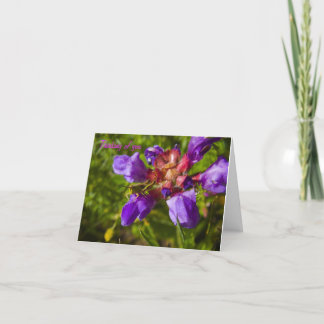Tarjeta De Agradecimiento Flores salvajes e insectos