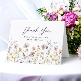Tarjeta De Agradecimiento Flores silvestres acuáticas gracias