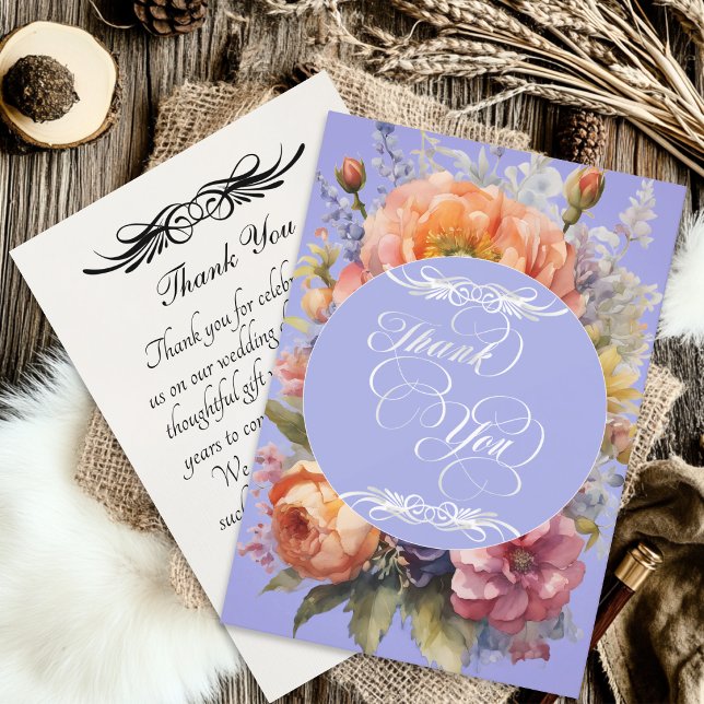 Tarjeta De Agradecimiento Flores silvestres - Azul cielo (Subido por el creador)