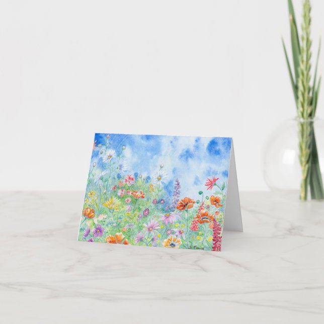 Tarjeta De Agradecimiento Flores silvestres Blank Notecard (Anverso)