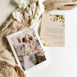 Tarjeta De Agradecimiento Flores Silvestres Boho Simples | Foto de Agradecim