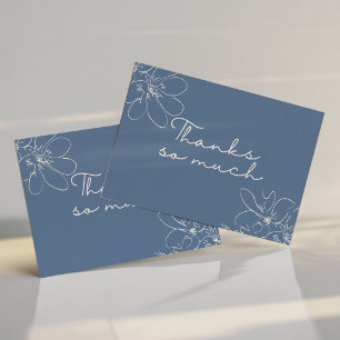 Tarjeta De Agradecimiento Flores silvestres dibujadas a mano "Muchas gracias