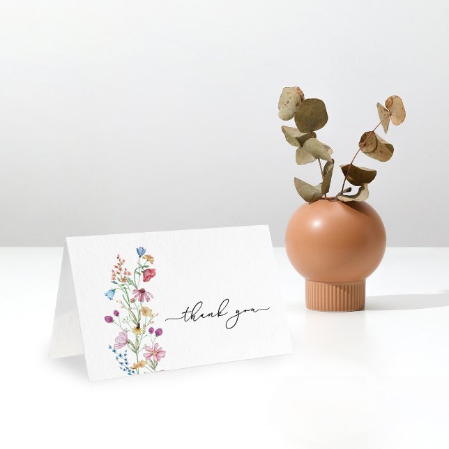 Tarjeta De Agradecimiento Flores silvestres en el Baby Shower de Bloom (Subido por el creador)